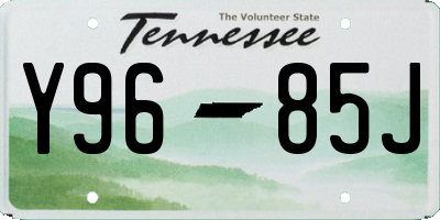 TN license plate Y9685J