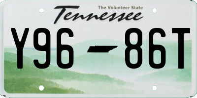 TN license plate Y9686T