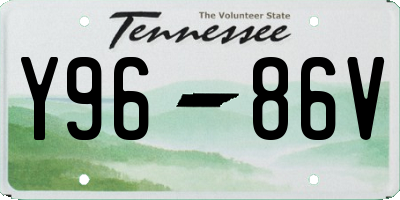 TN license plate Y9686V