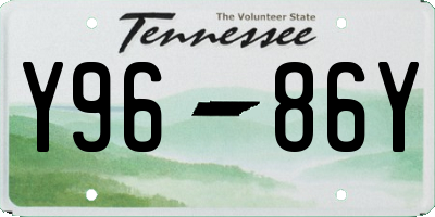TN license plate Y9686Y