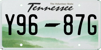 TN license plate Y9687G
