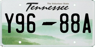 TN license plate Y9688A
