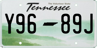 TN license plate Y9689J