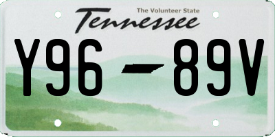 TN license plate Y9689V