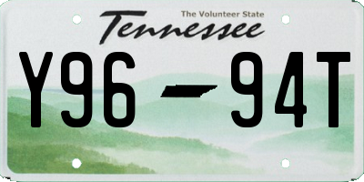 TN license plate Y9694T