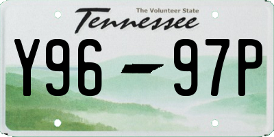 TN license plate Y9697P