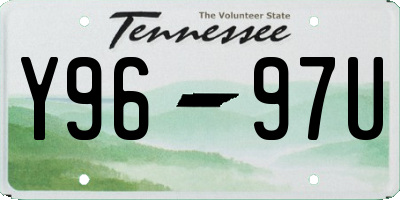 TN license plate Y9697U
