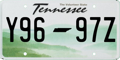 TN license plate Y9697Z