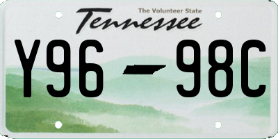 TN license plate Y9698C