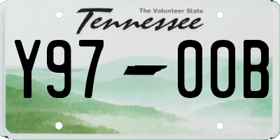 TN license plate Y9700B