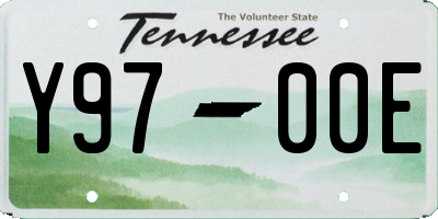 TN license plate Y9700E