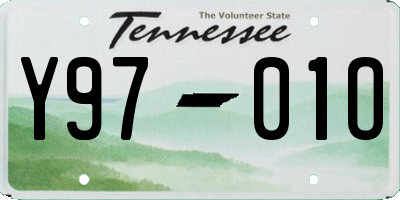 TN license plate Y9701O