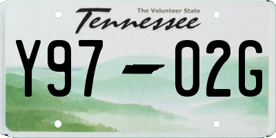 TN license plate Y9702G