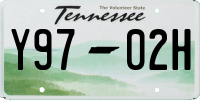 TN license plate Y9702H