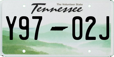 TN license plate Y9702J