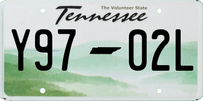 TN license plate Y9702L