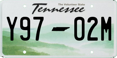 TN license plate Y9702M