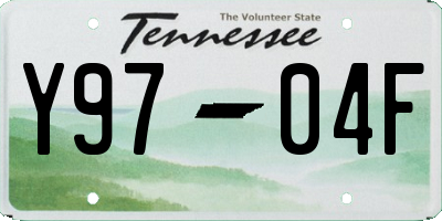 TN license plate Y9704F
