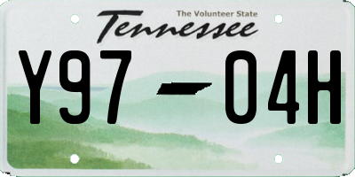 TN license plate Y9704H