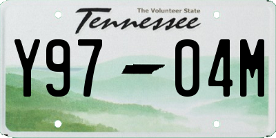 TN license plate Y9704M