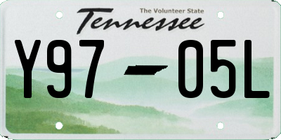 TN license plate Y9705L