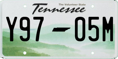TN license plate Y9705M