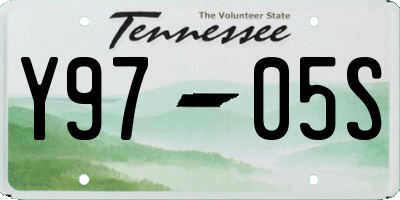 TN license plate Y9705S
