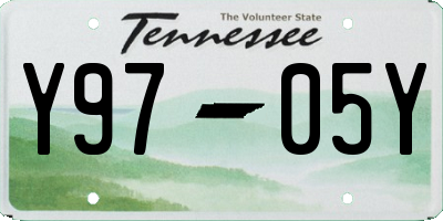 TN license plate Y9705Y