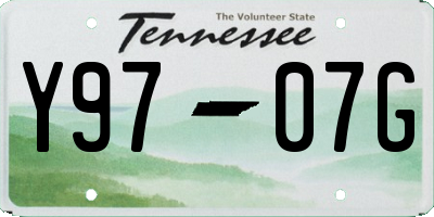 TN license plate Y9707G