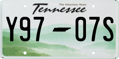 TN license plate Y9707S