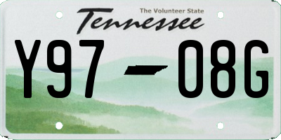 TN license plate Y9708G