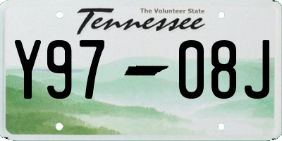 TN license plate Y9708J