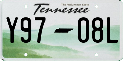 TN license plate Y9708L