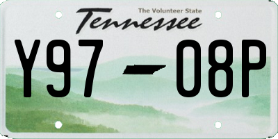 TN license plate Y9708P