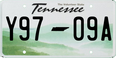 TN license plate Y9709A