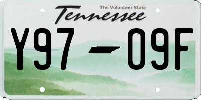 TN license plate Y9709F
