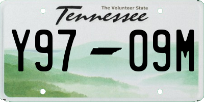 TN license plate Y9709M