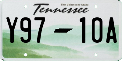 TN license plate Y9710A