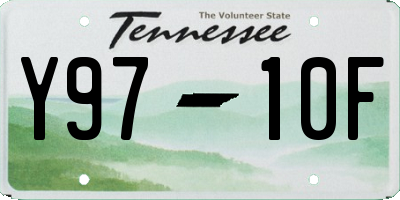 TN license plate Y9710F