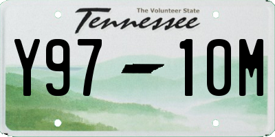 TN license plate Y9710M