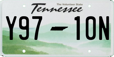 TN license plate Y9710N