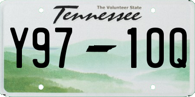 TN license plate Y9710Q