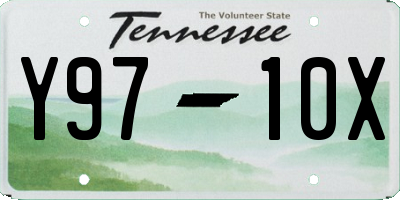 TN license plate Y9710X