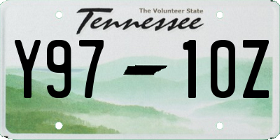 TN license plate Y9710Z