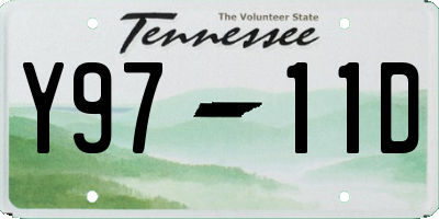 TN license plate Y9711D