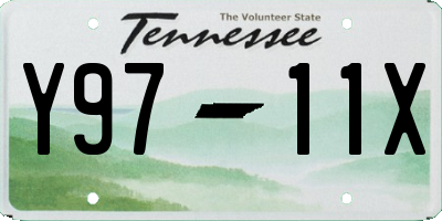 TN license plate Y9711X