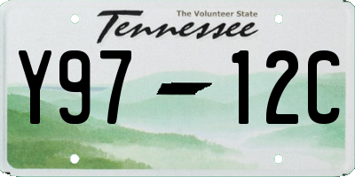 TN license plate Y9712C