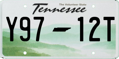 TN license plate Y9712T