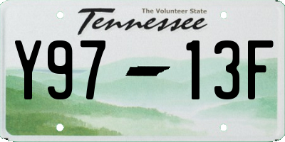 TN license plate Y9713F