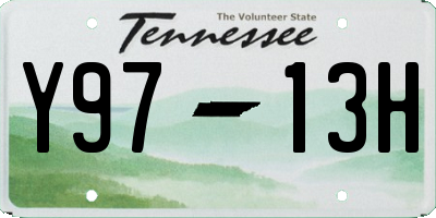 TN license plate Y9713H
